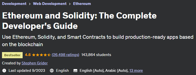 Ethereum and Solidity: The Complete Developer's Guide