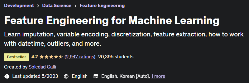 Feature Engineering for Machine Learning