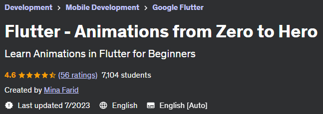 Flutter - Animations from Zero to Hero