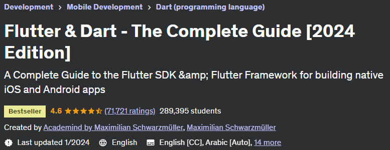 Flutter & Dart - The Complete Guide (2024 Edition)