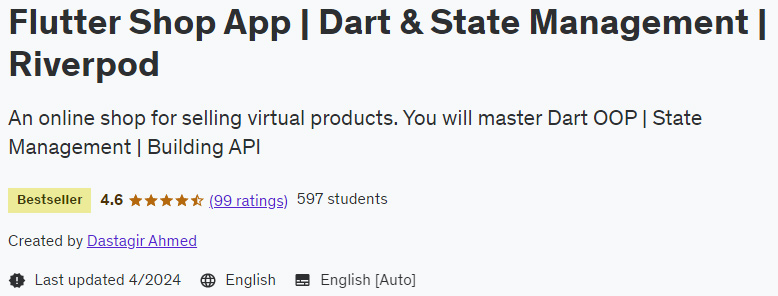 Flutter Shop App |  Dart & State Management  Riverpod