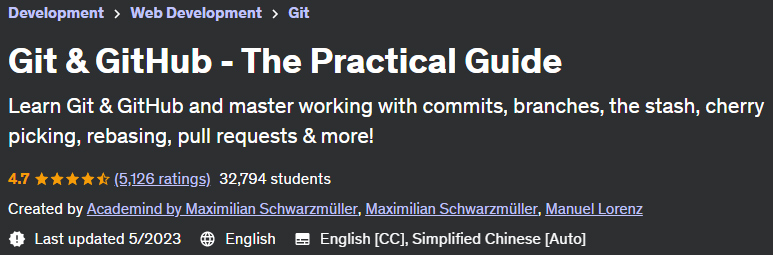 Git & GitHub - The Practical Guide