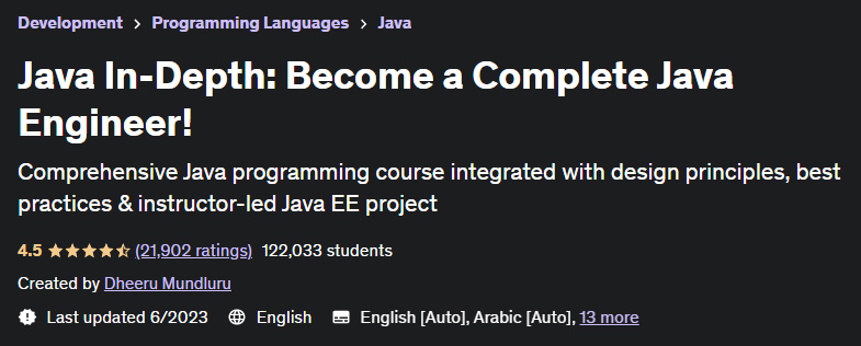 Java In-Depth: Become a Complete Java Engineer!