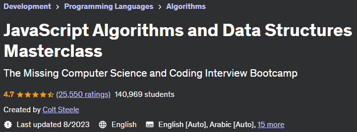 JavaScript Algorithms and Data Structures Masterclass