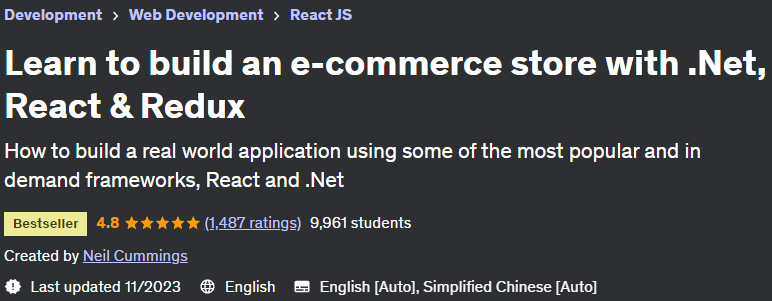 Learn to build an e-commerce store with .Net, React & Redux