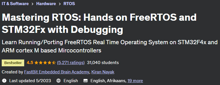 Mastering RTOS: Hands on FreeRTOS and STM32Fx with Debugging