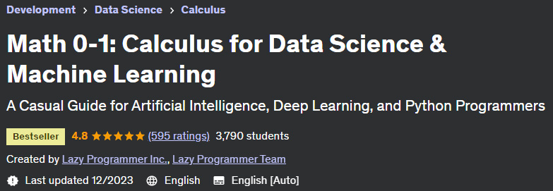 Math 0-1: Calculus for Data Science & Machine Learning