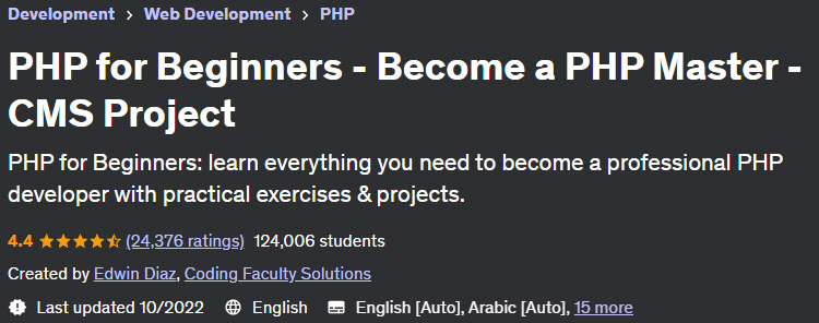 PHP for Beginners - Become a PHP Master - CMS Project