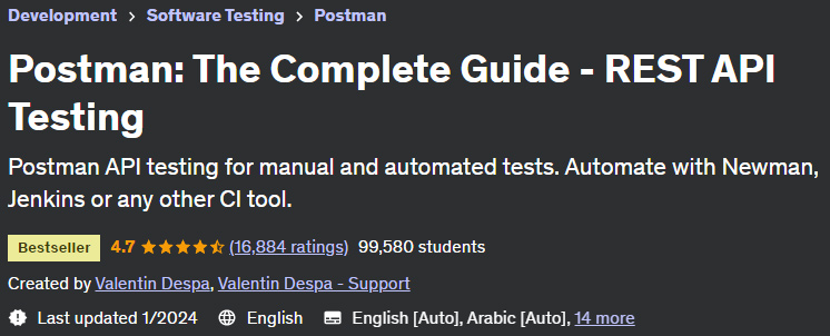 Postman: The Complete Guide - REST API Testing