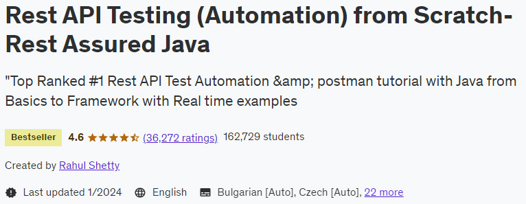 Rest API Testing (Automation) from Scratch-Rest Assured Java