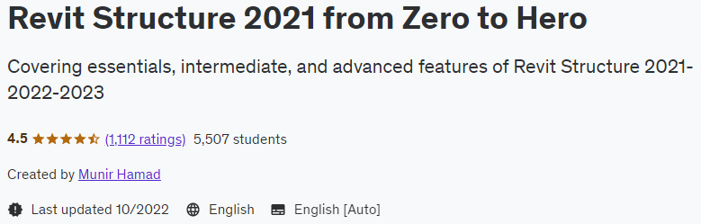 Revit Structure 2021 from Zero to Hero