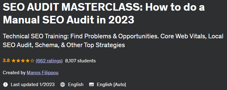 SEO AUDIT MASTERCLASS: How to do a Manual SEO Audit in 2023