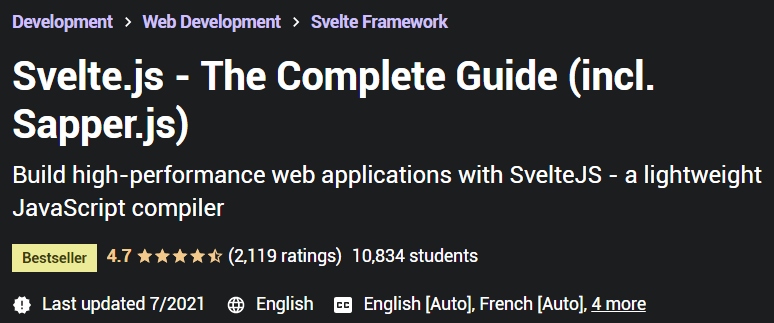 Svelte.js - The Complete Guide (incl. Sapper.js)