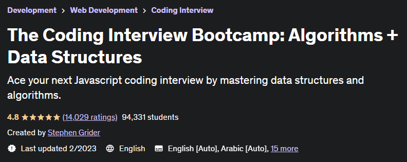 The Coding Interview Bootcamp Algorithms + Data Structures