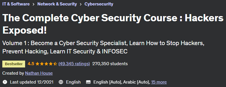 The Complete Cyber ​​Security Course: Hackers Exposed!
