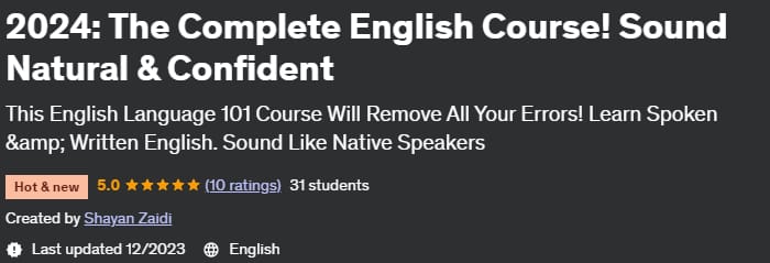 2024_ The Complete English Course!  Sound Natural & Confident