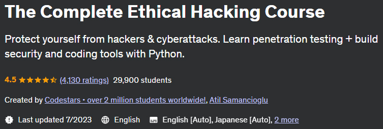 The Complete Ethical Hacking Course