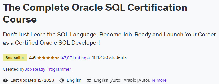 The Complete Oracle SQL Certification Course