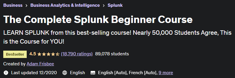 The Complete Splunk Beginner Course