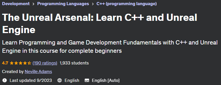 The Unreal Arsenal: Learn C++ and Unreal Engine