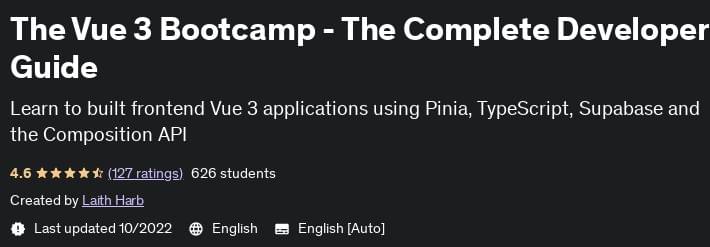 The Vue 3 Bootcamp - The Complete Developer Guide