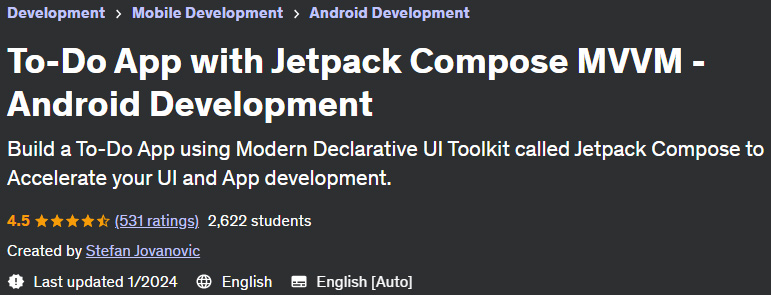 To-Do App with Jetpack Compose MVVM - Android Development