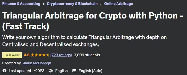 Triangular Arbitrage for Crypto with Python - (Fast Track)