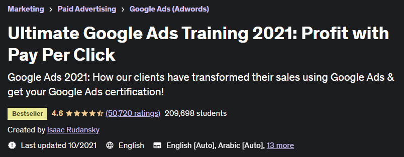 Ultimate Google Ads Training 2021 Profit with Pay Per Click