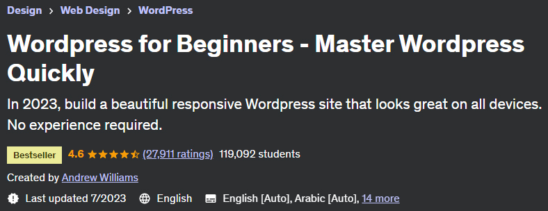 WordPress for Beginners - Master WordPress Quickly