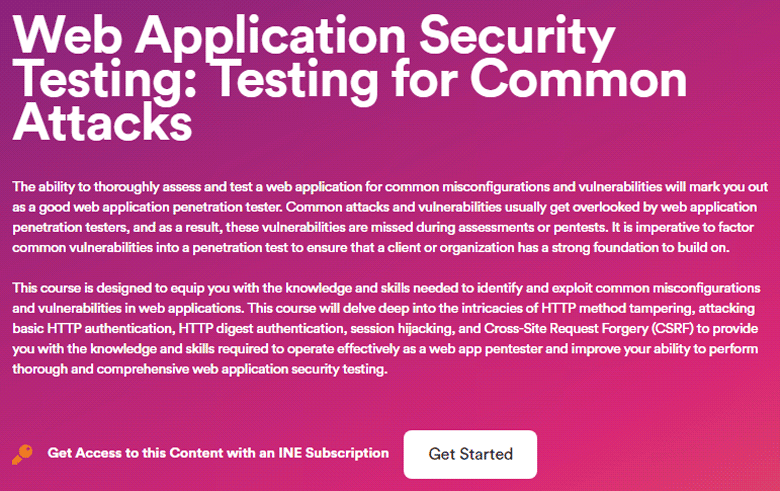 Web Application Security Testing: Testing for Common Attacks 