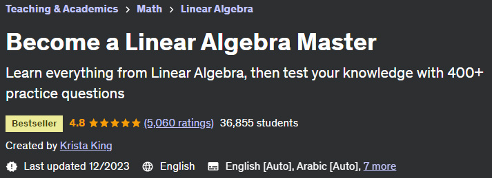 Become a Linear Algebra Master