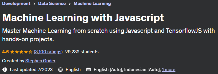 Machine Learning with Javascript