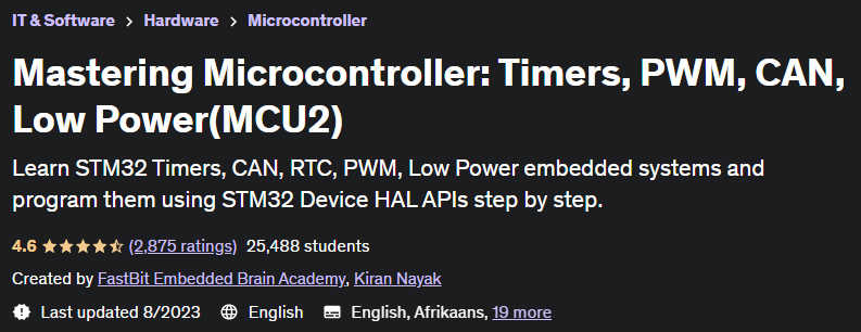 Mastering Microcontroller: Timers, PWM, CAN, Low Power (MCU2)