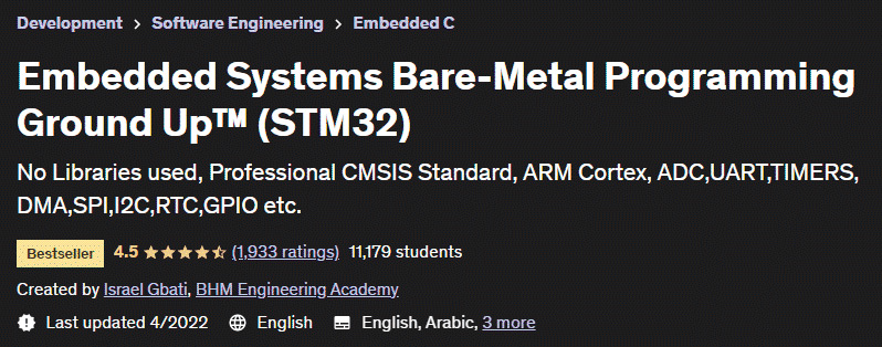 Embedded Systems Bare-Metal Programming Ground Up™ (STM32)