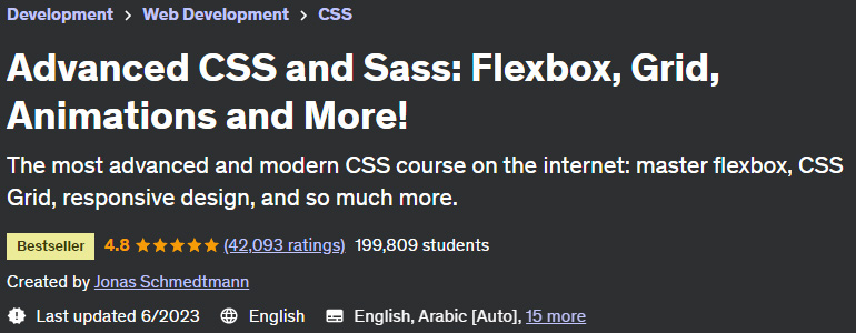 Advanced CSS and Sass: Flexbox, Grid, Animations and More!