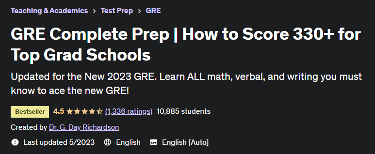 GRE Complete Prep |  How to Score 330+ for Top Grad Schools