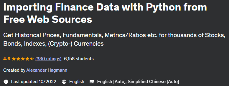 Importing Finance Data with Python from Free Web Sources