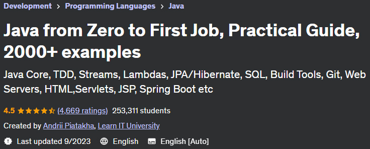 Java from Zero to First Job, Practical Guide, 2000+ examples