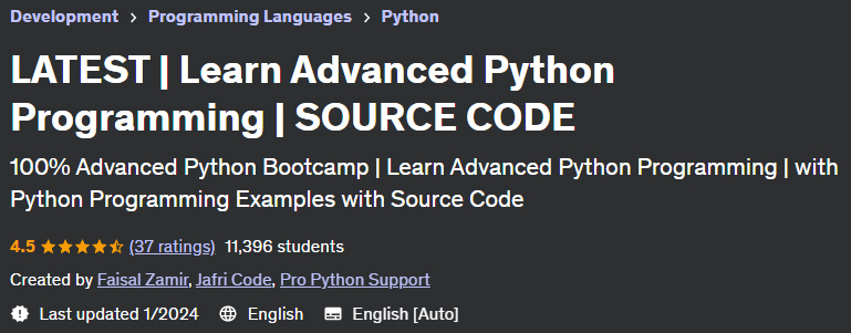 LATEST |  Learn Advanced Python Programming  SOURCE CODE