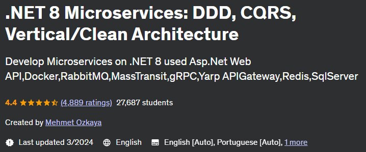 .NET 8 Microservices: DDD, CQRS, Vertical/Clean Architecture