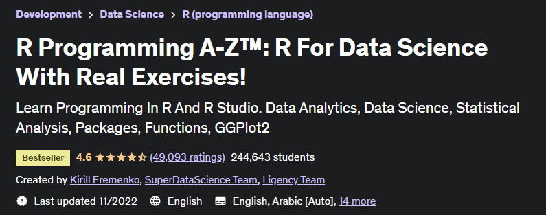 R Programming AZ™: R For Data Science With Real Exercises!