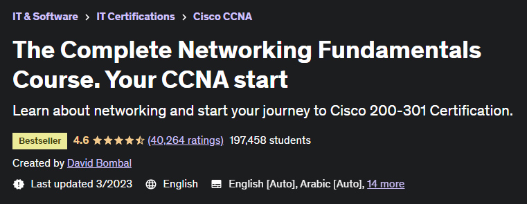 The Complete Networking Fundamentals Course.  Your CCNA start