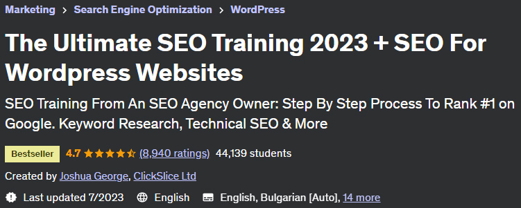 The Ultimate SEO Training 2023 + SEO For WordPress Websites