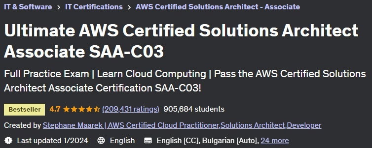 Ultimate AWS Certified Solutions Architect Associate SAA-C03